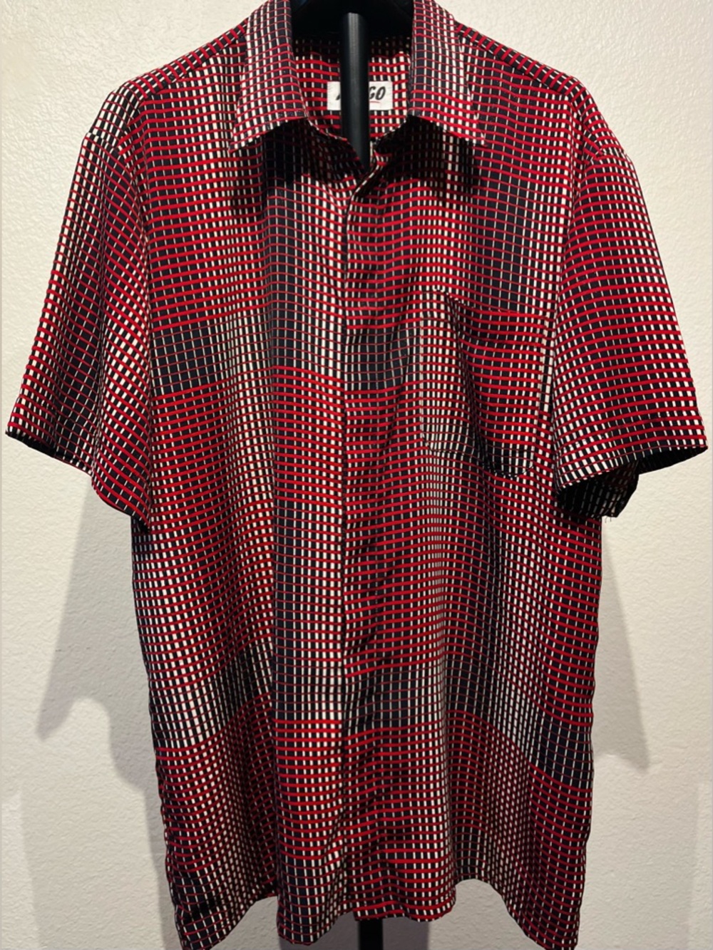 Vintage Y2K Amigo Red Plaid Short-Sleeve Shirt - Size XL (Men’s)